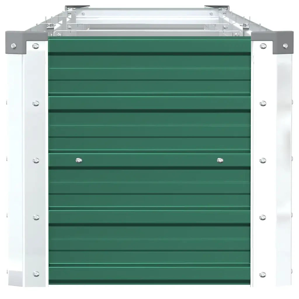 Letto Rialzato in Acciaio Zincato 320x40x45 cm Verde 47053
