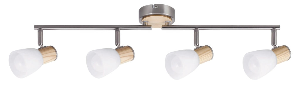 Barra spot Gavin 6489 Rabalux 4xE14 cromo satinato/bianco