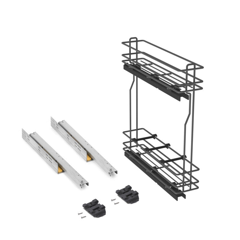Portaposate Optima Vertex/Concept, profondità 500 mm, spessore 16 mm, modulo 900 mm, Tecnoplastica, Grigio antracite