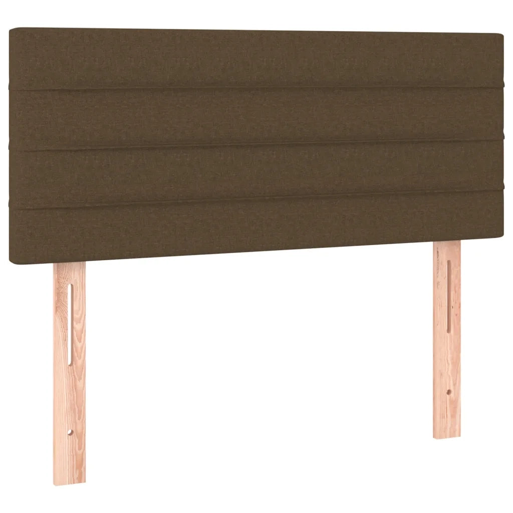 Giroletto a Molle con Materasso Marrone Scuro 120x190cm Tessuto
