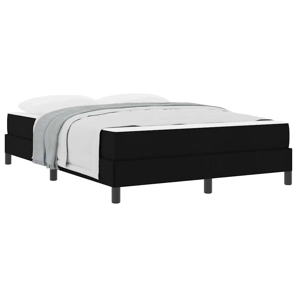 vidaXL Letto a molle con materasso Nero 140 x 190 cm Tessuto