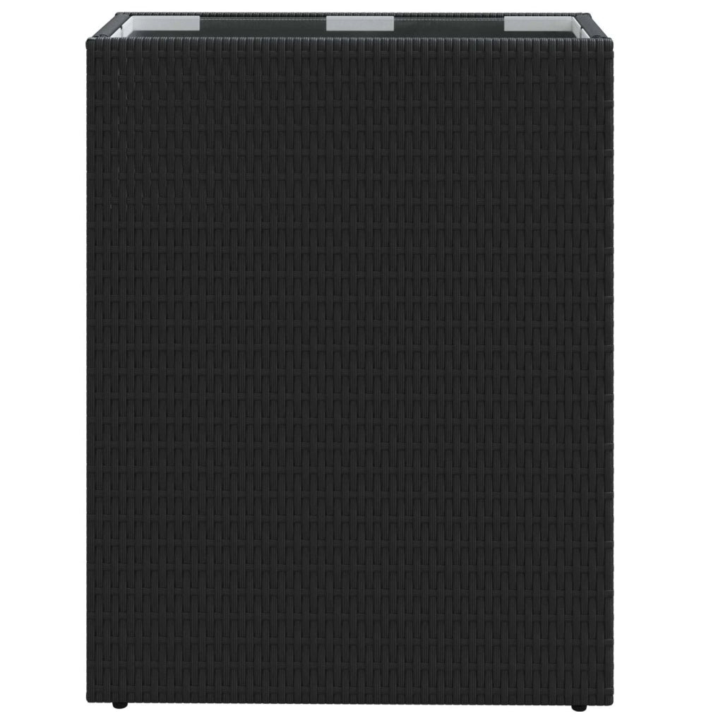 Vasetto alto Nero 55 x 22 x 70 cm polyrattan CFW4787122