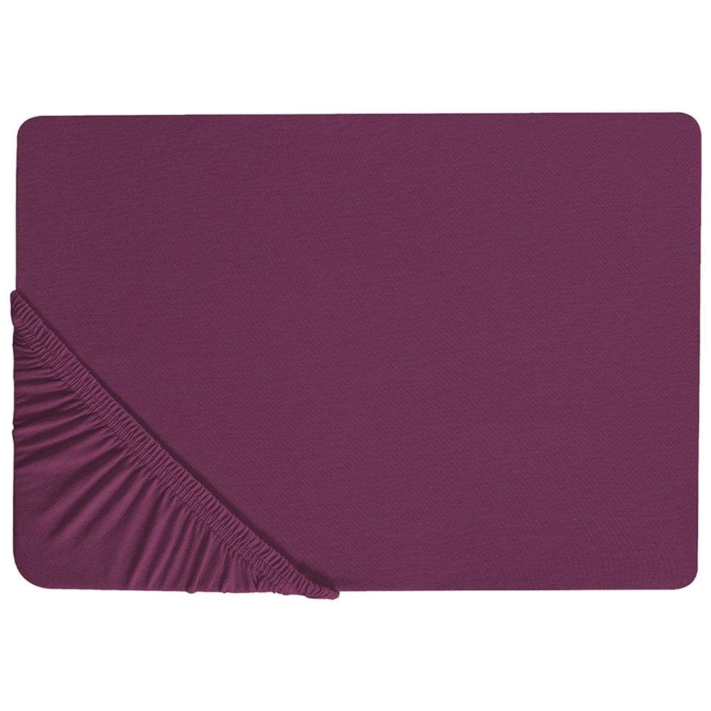 Lenzuolo con angoli cotone bordeaux 90 x 200 cm con bordi elastici modello classico a tinta unita camera da letto classica