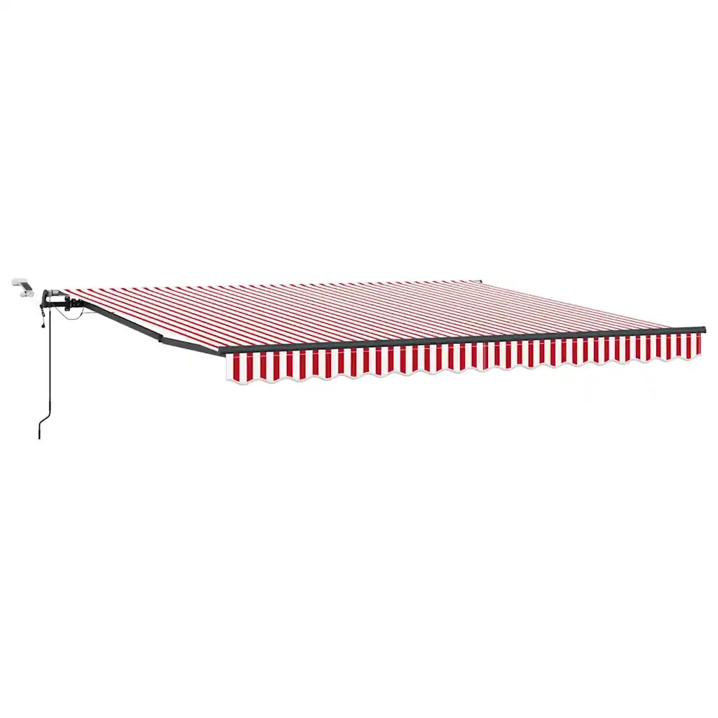 Tessuto per Tenda con Rosso e Bianco 400 × 300 cm Poliestere 3330550