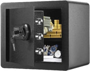 Cassaforte di Sicurezza - Cassaforte Antincendio - Cassaforte Elettronica - Cassaforte con Chiusura a Cifre - 2 Chiavi - 14 L - Nero - 40x35x30