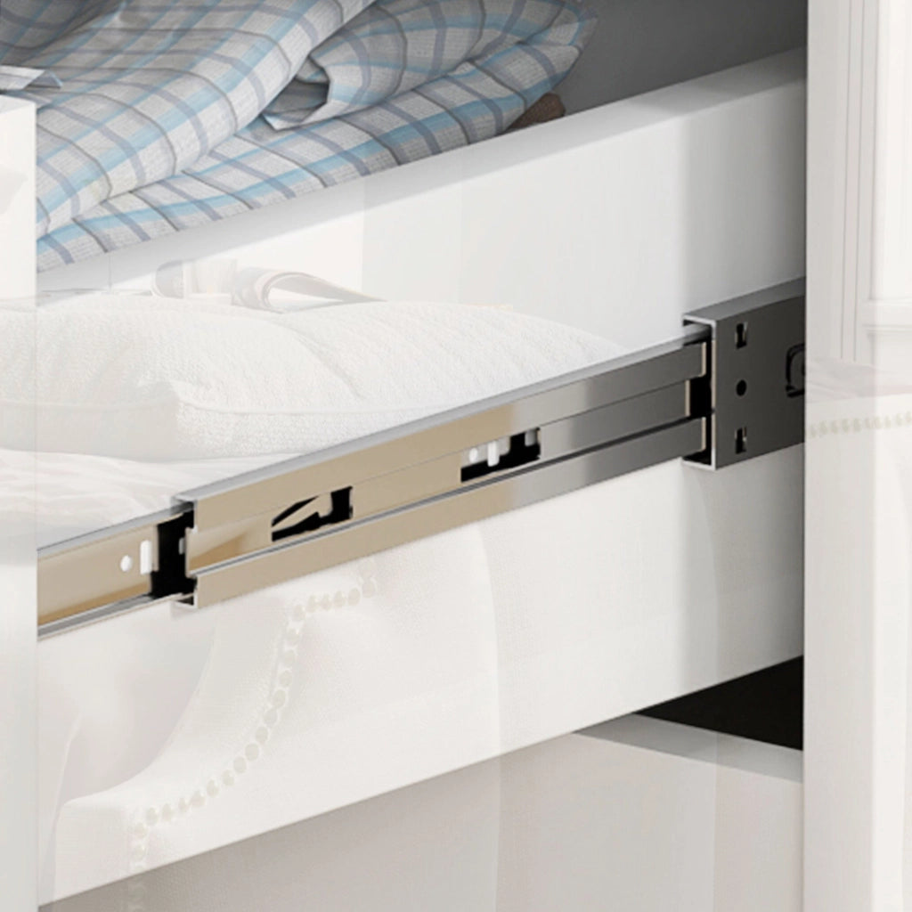 Cassettiera 4 Cassetti Moderna e Minimal 60x40x85 cm Bianco Lucido