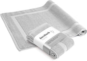 Pavimento in cotone 100% (argento grigio, 50 x 80 cm, confezione da 2)