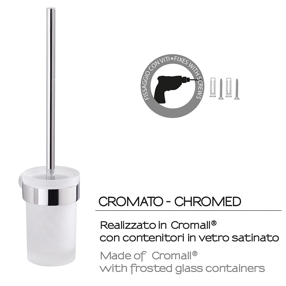 Scopino a muro GEDY linea Pirenei colore Cromato
