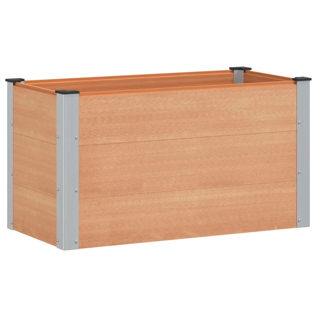 Letto rialzato da giardino Marrone 100 x 50 x 54 cm alluminio 42038996