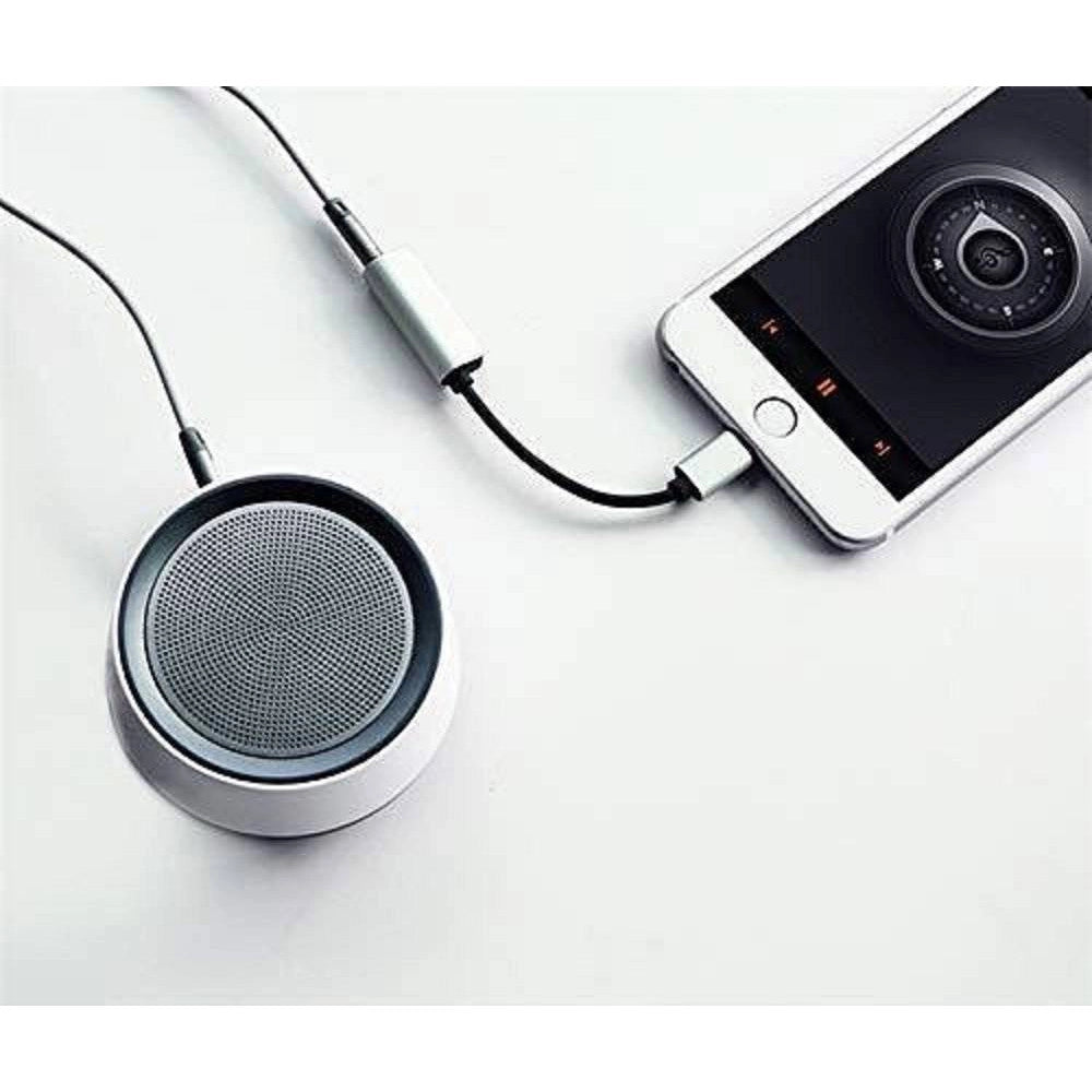 Trade Shop - Cavo Ricarica Adattatore Audio 2 In 1 Lightning Cuffie Jack 3,5mm Iphone Ip-7789 -