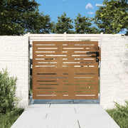 Cancello da giardino 85x100 cm in acciaio Corten design quadrato 153245