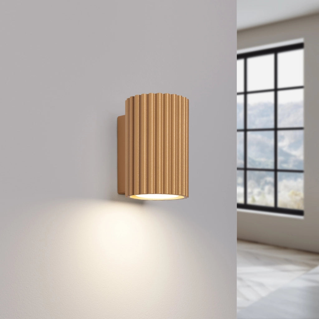 Applique GRAVIO Pure Lume ottone tubo 10cm su/giù GU10