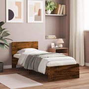 Struttura del letto Rovere Fumo Legno ingegnerizzato 8008992