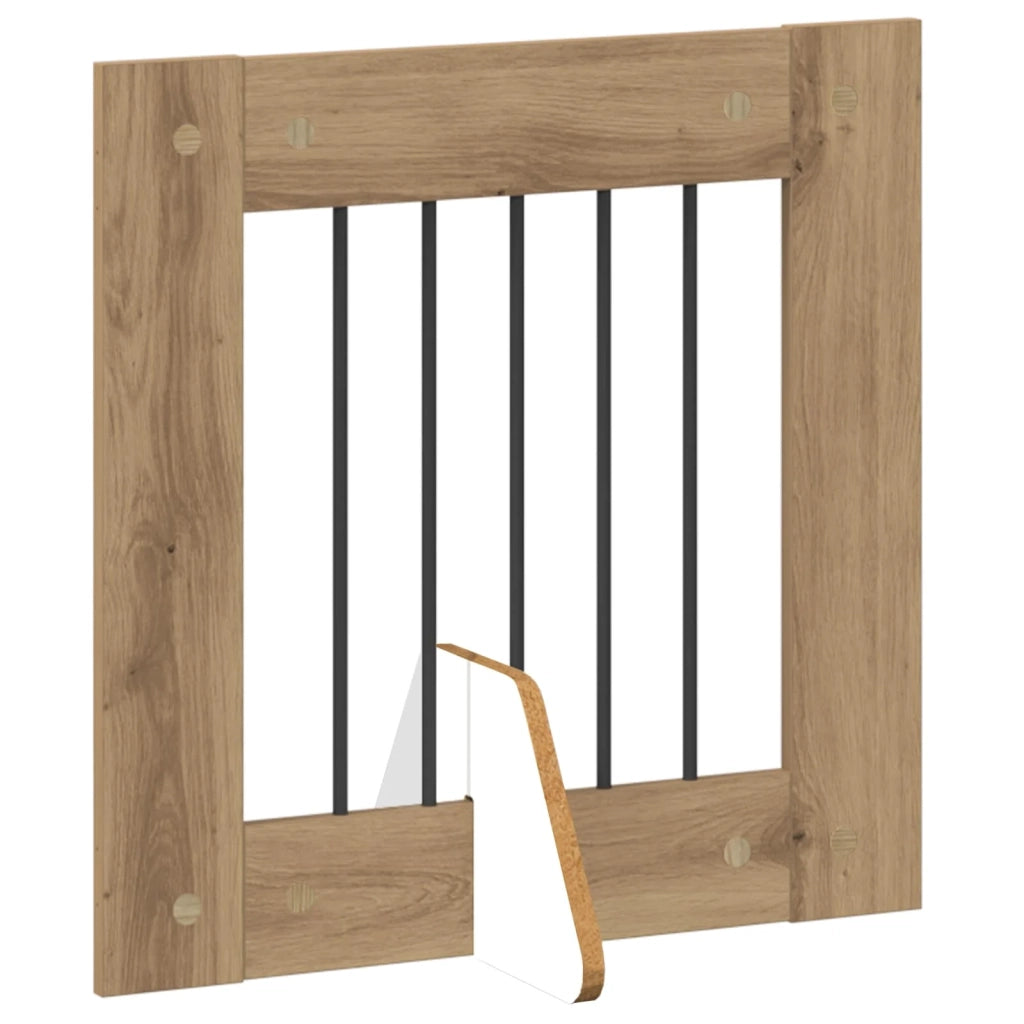 Cancello per cani pieghevole con supporti 2 pz 120,5 cm 892150