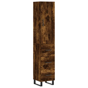 Credenza | Madia | Buffet da pranzo | Armadio da pranzo Rovere Fumo 34,5x34x180 cm in Legno Multistrato