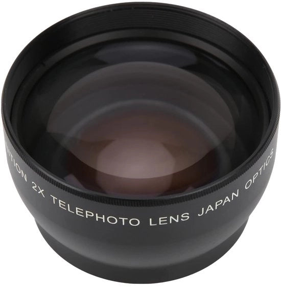 Teleobiettivo 2X di ingrandimento - Convertitore telescopico in alluminio - Obiettivo per fotocamera - Schermo di ingrandimento preciso - Adatto per obiettivi da 49mm - Servizio clienti 24/7