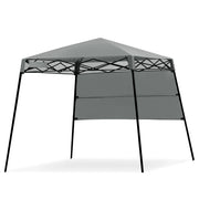 Tenda a baldacchino portatile e leggero con borsa per campeggio, Gazebo da esterno con gambe inclinate Grigio-Gazebo