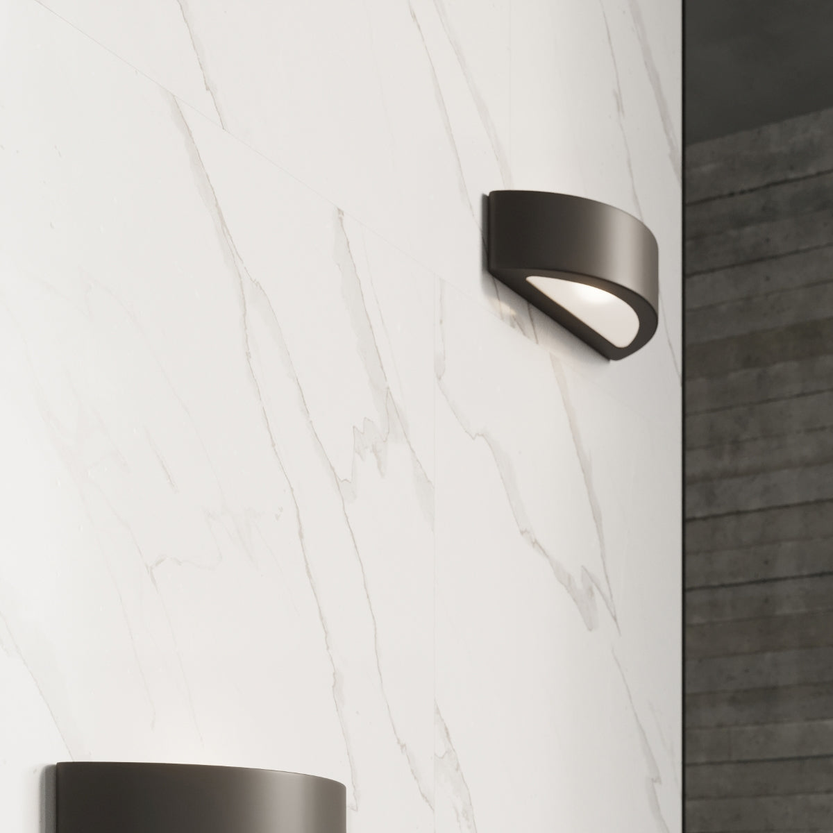 Lampada da parete in ceramica ATENA nero