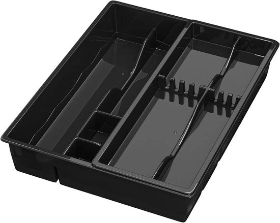 Set di posizionamento - 39 x 30,5 x 7 cm (L x L x A) - 7 piatti - Realizzato in UE - Materiale plastico BPA-free - Cassetto di posizionamento - Scatola di posizionamento colore: nero