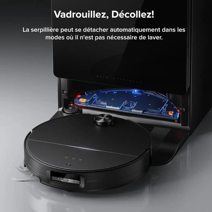 ROBOROCK Saros 10 Nero - Robot aspirapolvere - 22.000 Pa - DuoDivide Anti-groviglio - Design ultrasottile - Spazzola FlexiArm