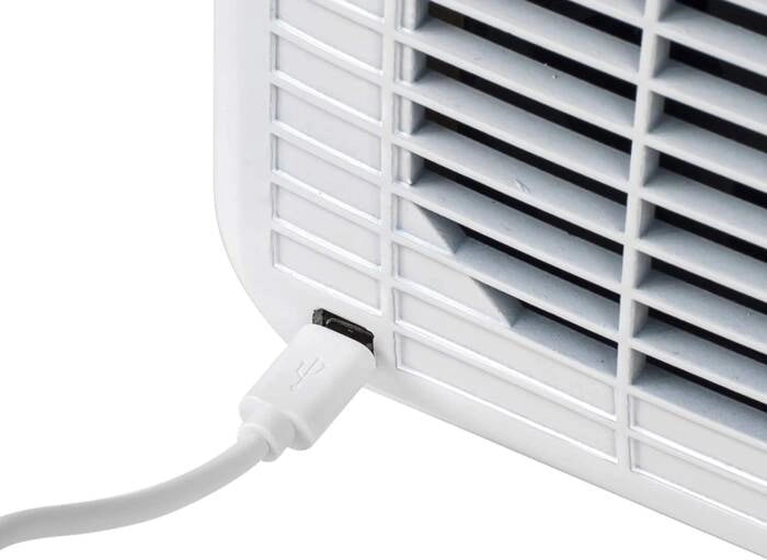 Mini climatizzatore portatile USB 7W con serbatoio 700 ml, 3 velocità e luci LED 7 colori, raffrescatore aria personale - Sogo