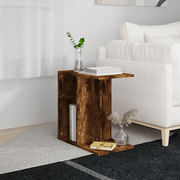 Tavolino da Salotto Rovere Fumo 50x30x50cm Legno Multistrato 815849