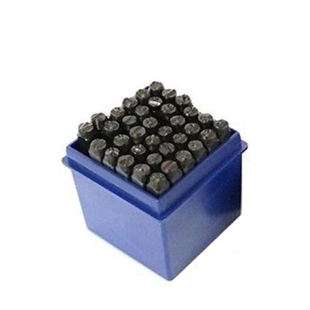 Trade Shop - Punzoni Numeratori Lettere E Numeri + Simbolo "&" 36 Pezzi 4 Mm -