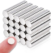 Set di 300 forti magneti neodymium per bacheca magnetica, bacheca da attacchi, frigorifero - 8 x 2 mm, mini a forma di cerchio, piccoli magneti - artigianato, foto, whiteboard.