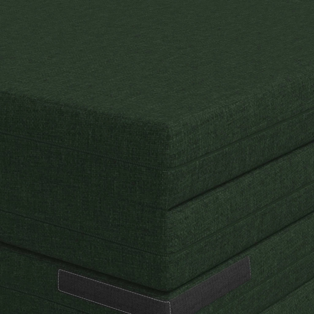 Divano Letto Pieghevole 140 x 67 x 15 cm Verde Scuro 900271
