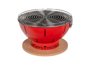 Barbecue a Carbonella Ø41x25 cm Smile in Acciaio Rosso