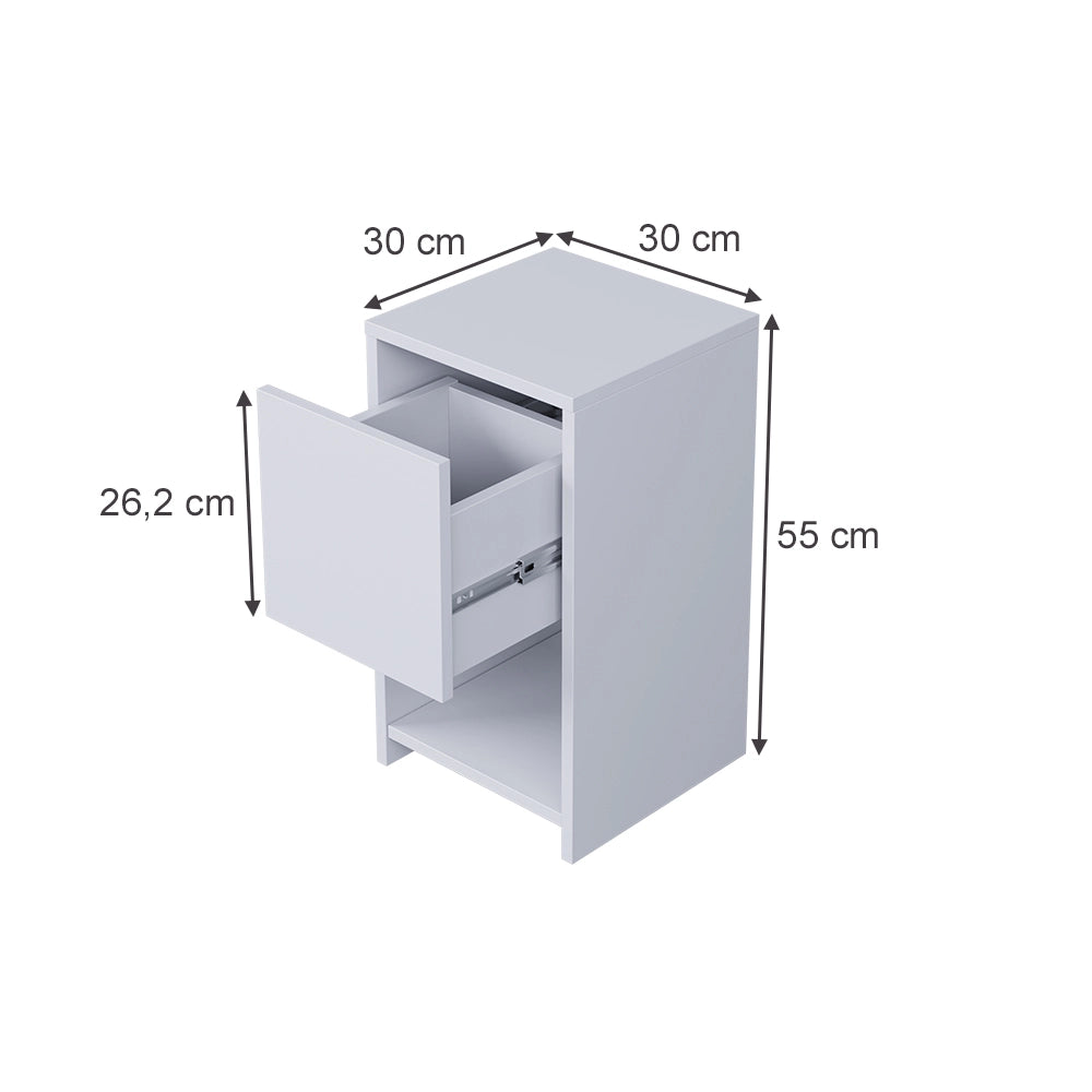Vicco Comodino Bianco Set di 2