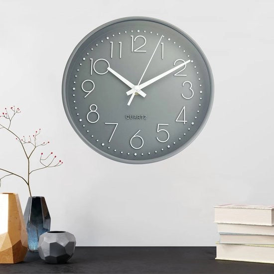 Orologio a muro da 20 cm, utilizza orologio migliorato, silenzioso e non ticchetta, lunghezza delle mani secondo la proporzione aurea, facile da leggere, adatto per casa, scuola, ufficio, biblioteca...