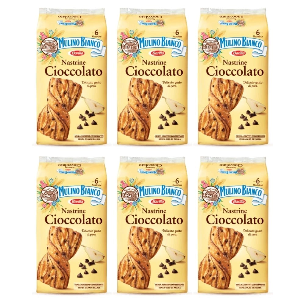Mulino bianco nastrine con gocce di cioccolato 6 confezioni da 240 gr