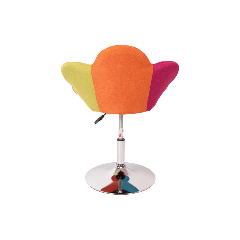 Set di 2 Sgabelli Bar Flowers Tessuto Multicolor 64x50x85