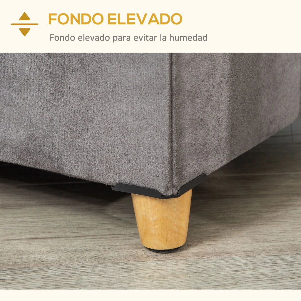 Sgabello 2 in 1 per Gatti con Tappetino e Cassetto ¨C zephmum ¨C Grigio 60x45x44,5 cm