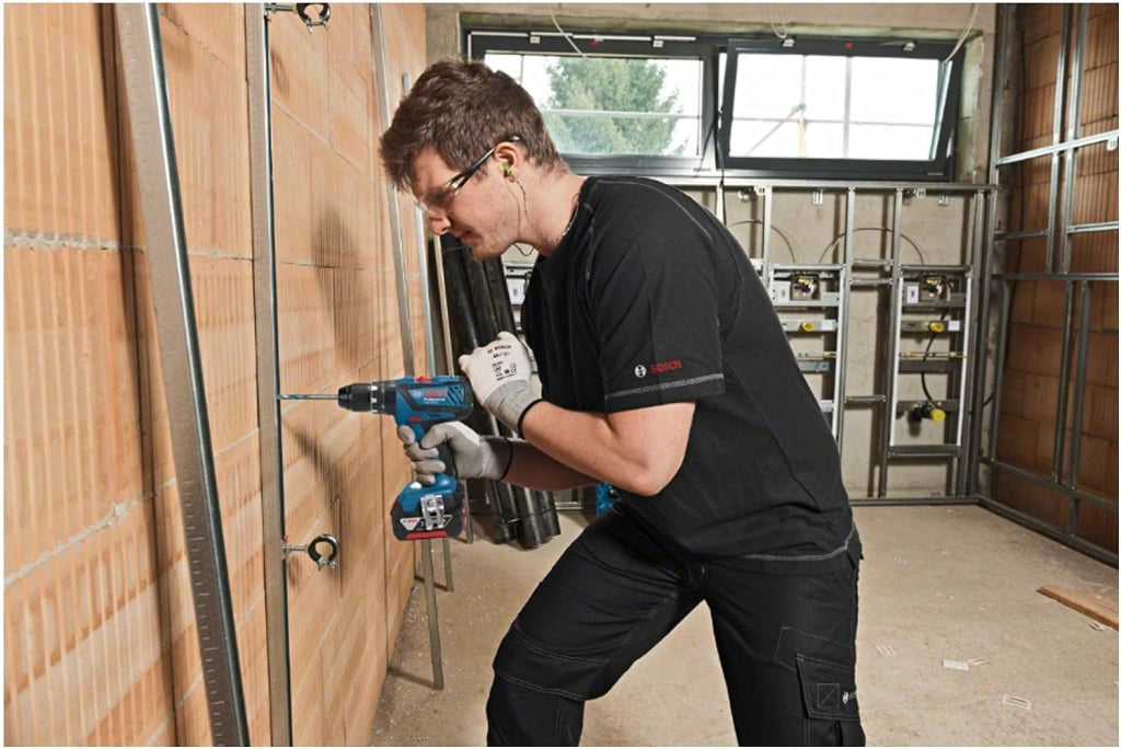 Bosch Professional 06019H4000 Trapano-Avvitatore Edizione Amazon con Percussione, Senza Batteria, Confezione in Cartone, Mandrino in Metallo Integrale, 90 W, 18 V