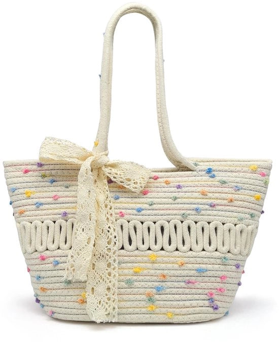 Borsa a rete con chiusura a zip, borsa tote con strisce di rafia, borsa intrecciata con chiusura a zip, borse da spiaggia per donne, borsa da spalla con strisce di rafia