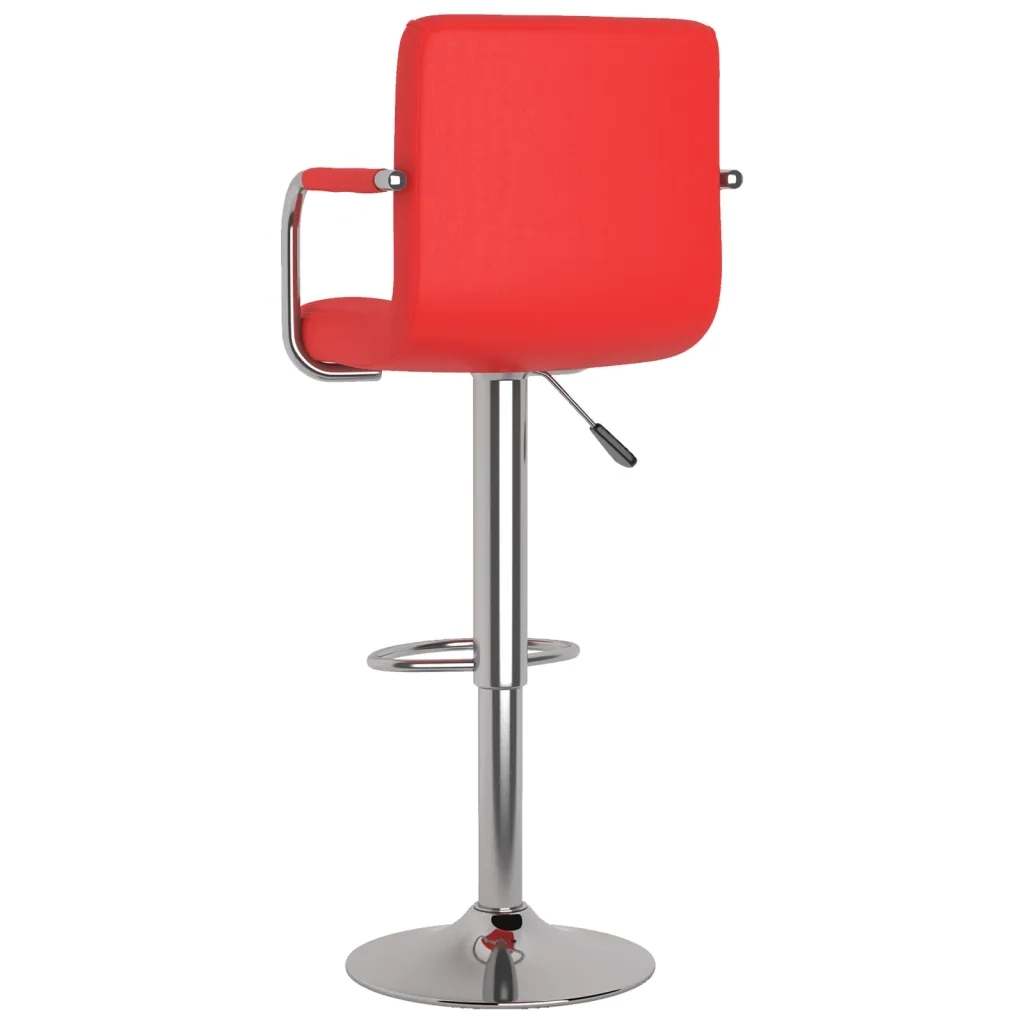 Sgabelli da Bar 2 pz Rossi in Similpelle 334595