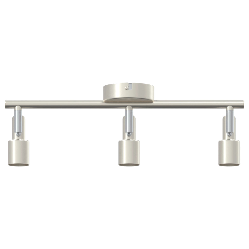 Faretto da soffitto 3 Vie Regolabile Nichel Spazzolato GU10