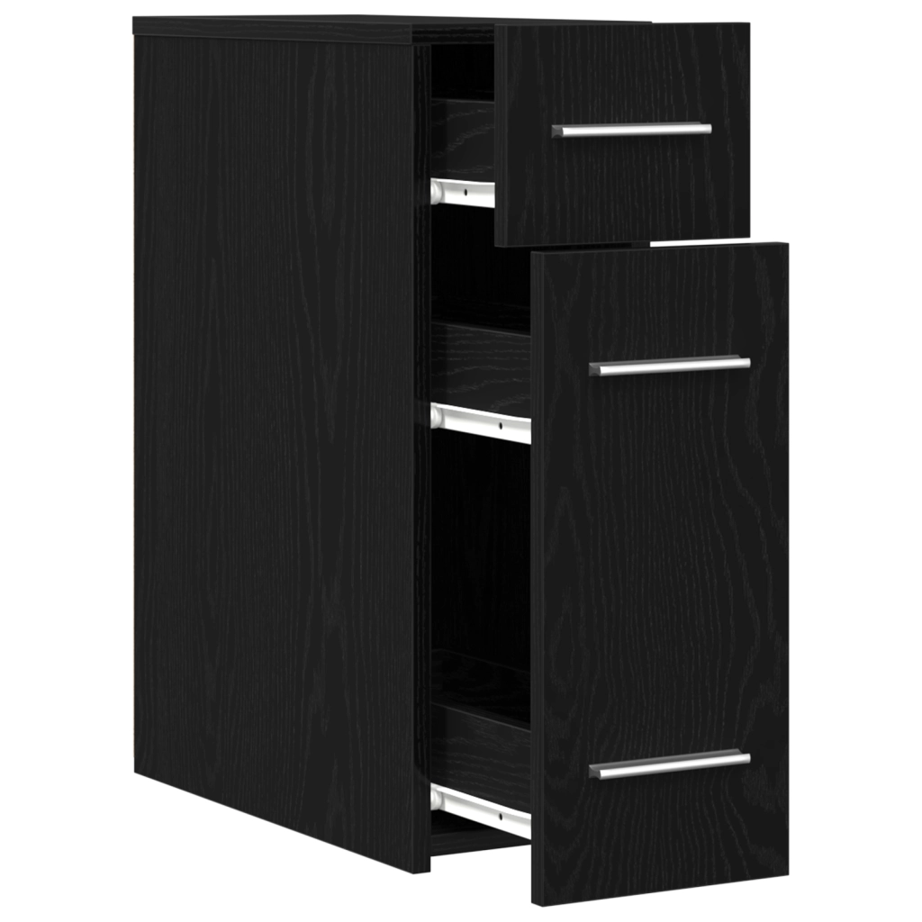 Armadio da farmacista  Nero Rovere 20x45,5x60 cm in legno ingegnerizzato