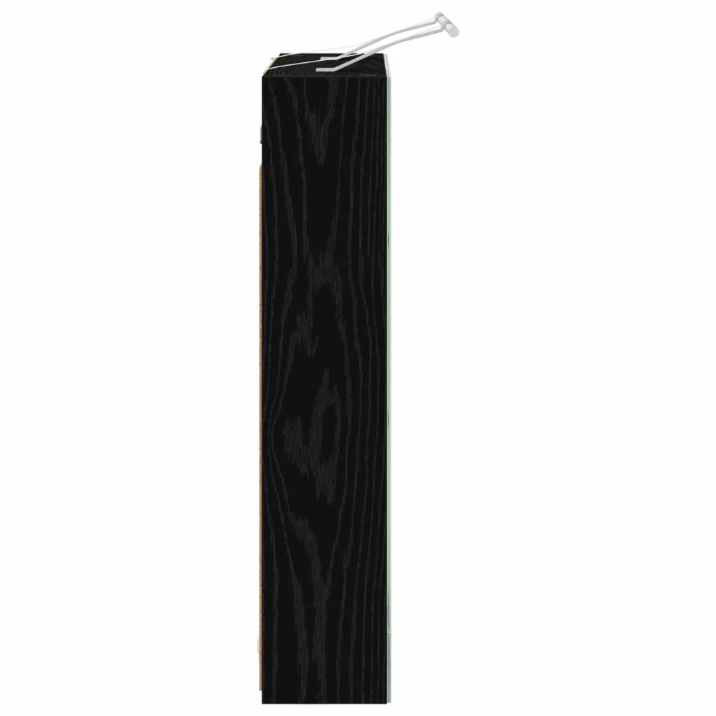 Mobiletto per specchio da bagno Rovere Nero 60 x 14,5 x 70 cm 889064