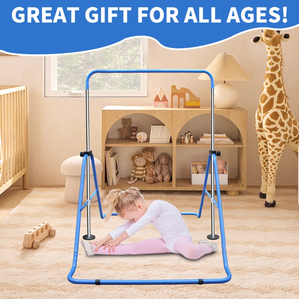Sbarra ginnastica regolabile per bambini ¨C Minimal ¨C blu, pieghevole per uso casa