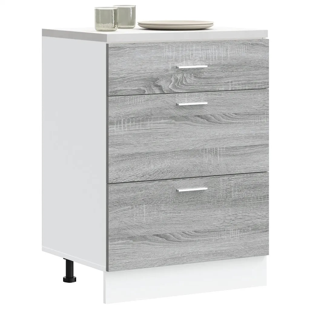 Base da Cucina Â“LyonÂ” Grigio Sonoma in Legno Multistrato