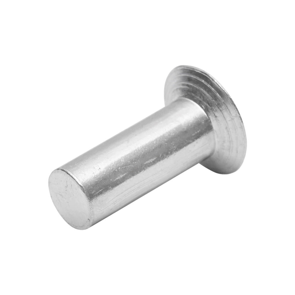 Rivetto in alluminio massiccio 27,3x9,5, diametro testa 18 mm