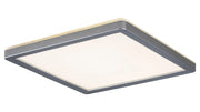 Plafoniera bagno LED 15W 25cm quadrata argento IP44
