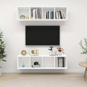 Mobile TV a Parete 2 pz Bianco in Truciolato cod mxl 27974