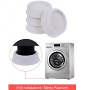 Trade Shop - 4 Piedini Autoadesivi Tondi Antiscivolo Graffi Vibrazione Lavatrice Asciugatrice -