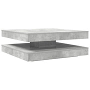 Tavolino da salotto | Tavolino da caff¨¨ | Tavolino da Soggiorno Girevole a 360 Gradi Grigio 90x90x34,5 cm