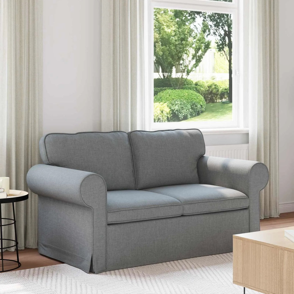 Divano Grigio chiaro 155 x 82 x 80 cm Tessuto 42024299