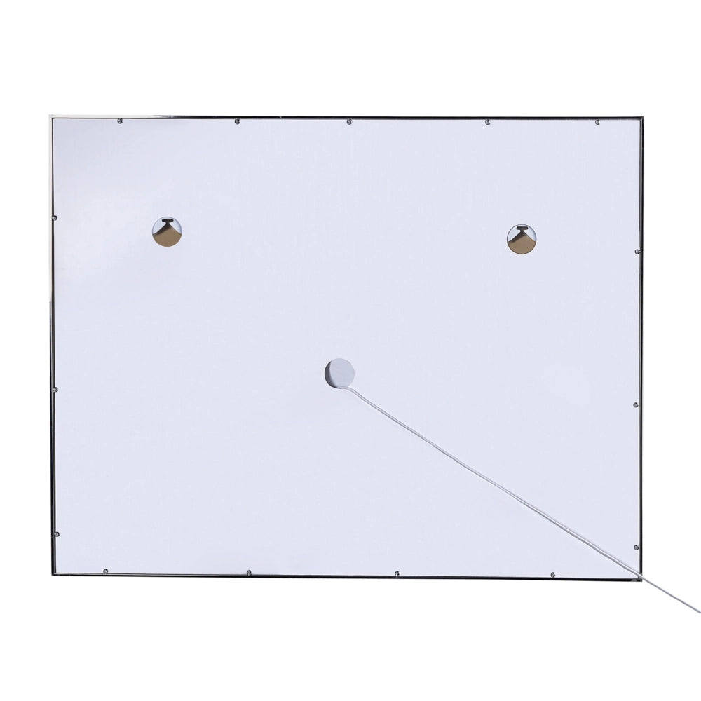 Specchio da parete a LED sospeso 90 x 70 cm Rettangolare Moderno Bagno Glamour Make-Up